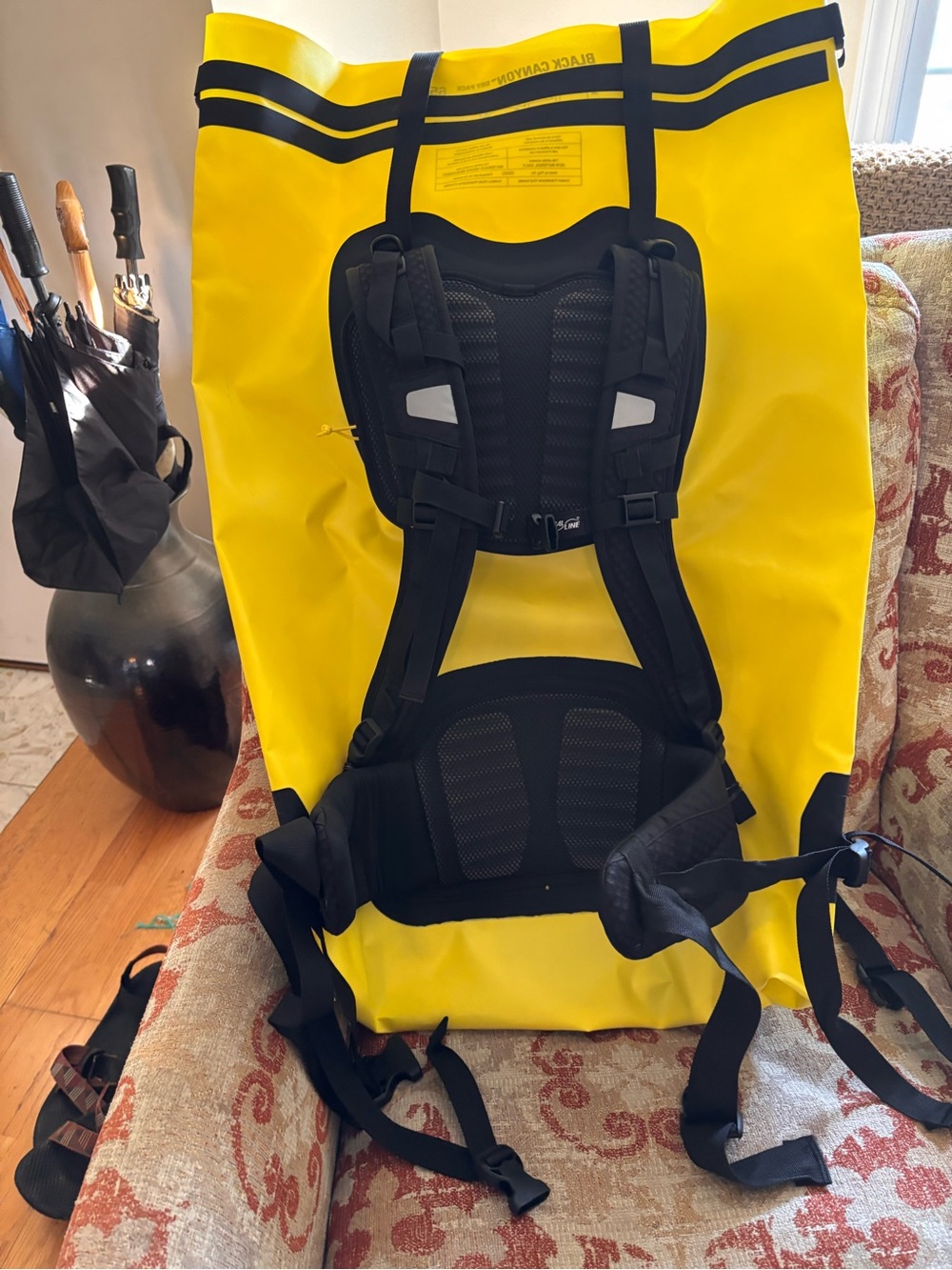 SeaLine Yellow Waterproof Dry Pack/ Backpack with Black Harness